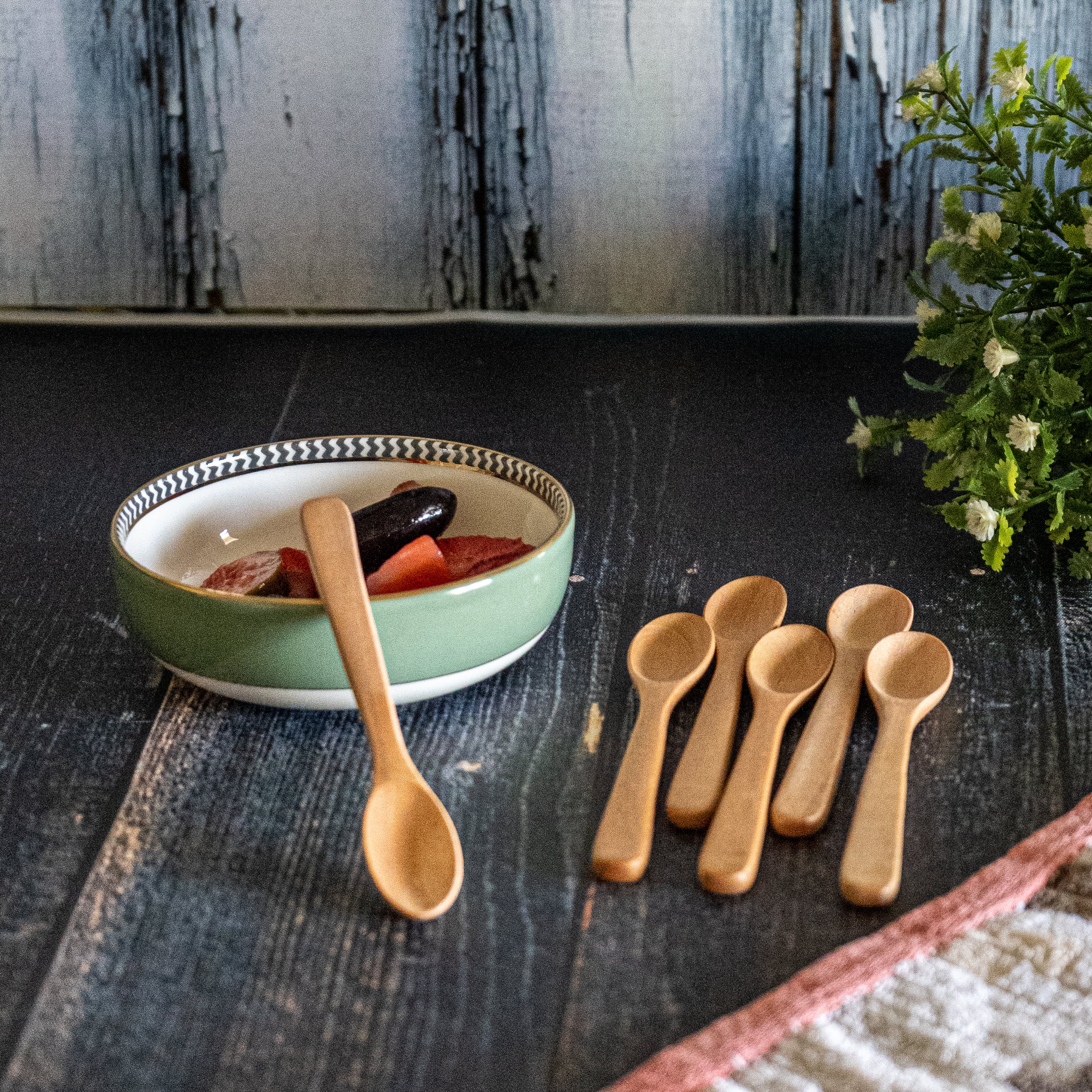 Neem Wood Soup Bowl Set of 2 for Daily Use for Serving Soup