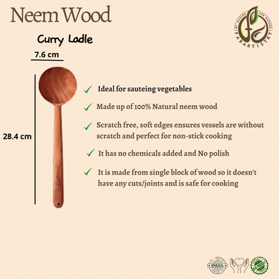 Neem Wood Curry Ladle