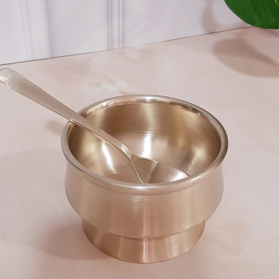 Premium Traditional Bronze / Kansa Desert Bowl with Spoon (Matt Finish)