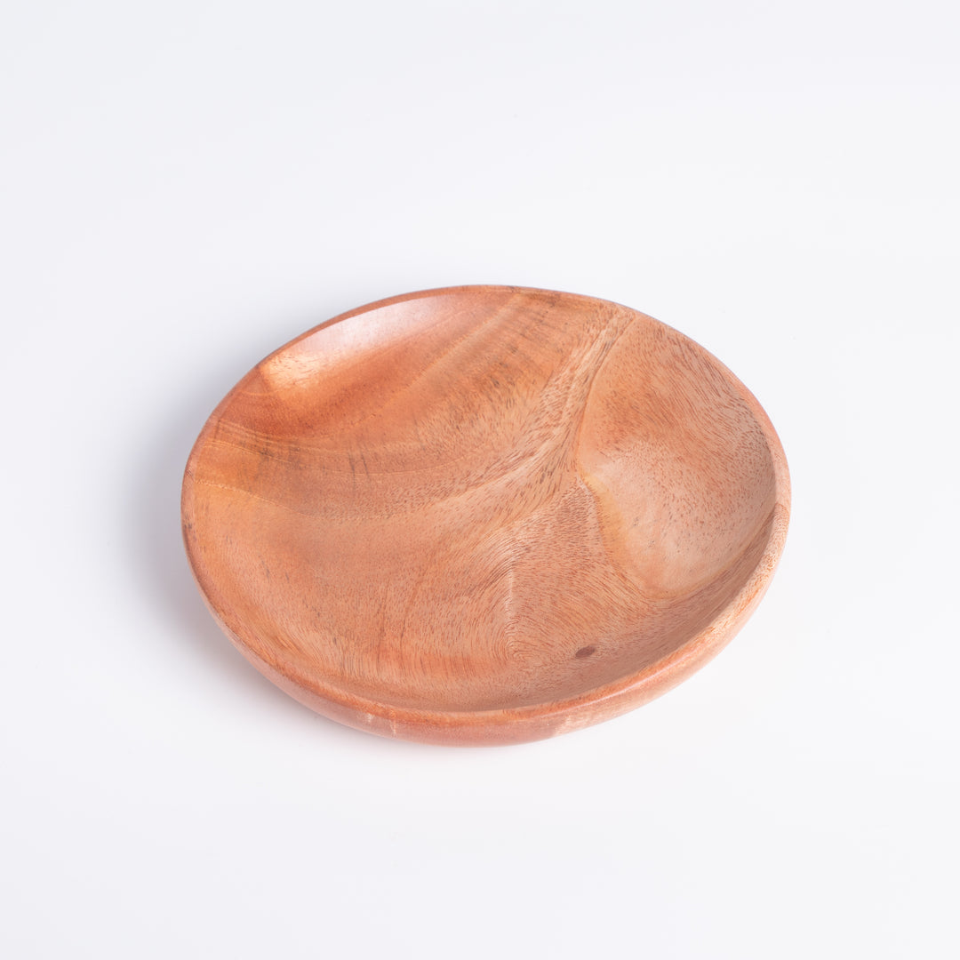Pure Neem Wood Serving Saucer Plate/Tray(set of 2)