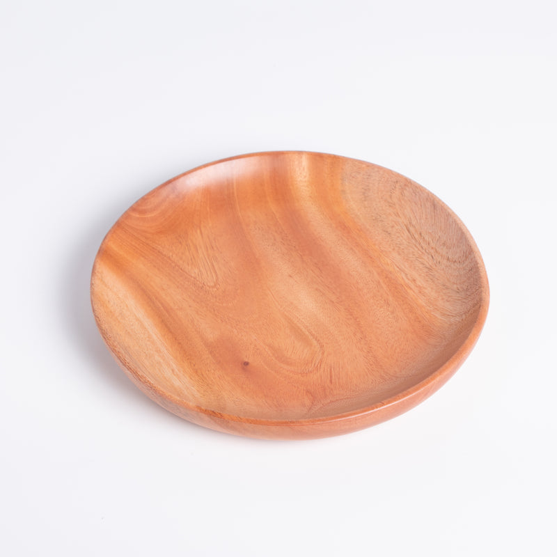 Pure Neem Wood Serving Saucer Plate/Tray(set of 2)