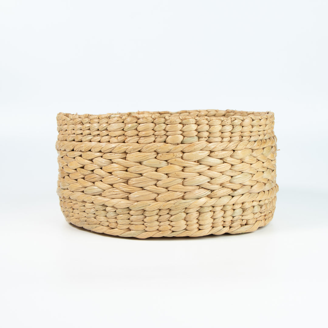 Natural Sabai Grass Multipurpose Storage Organizer(Small/Round)-Kuana Grass-Fabartistry