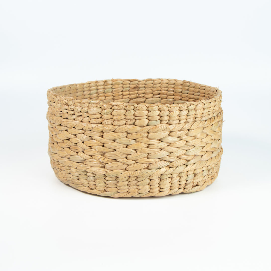 Natural Sabai Grass Multipurpose Storage Organizer(Small/Round)-Kuana Grass-Fabartistry