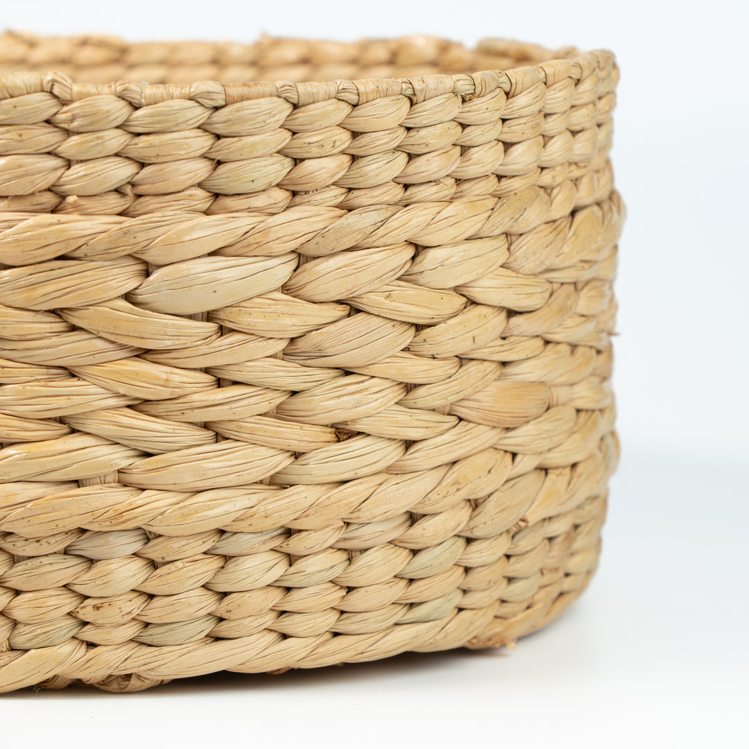 Natural Sabai Grass Multipurpose Storage Organizer(Small/Round)-Kuana Grass-Fabartistry
