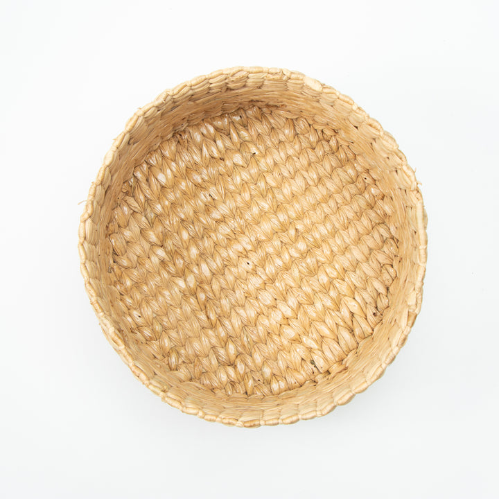 Natural Sabai Grass Multipurpose Storage Organizer(Small/Round)-Kuana Grass-Fabartistry