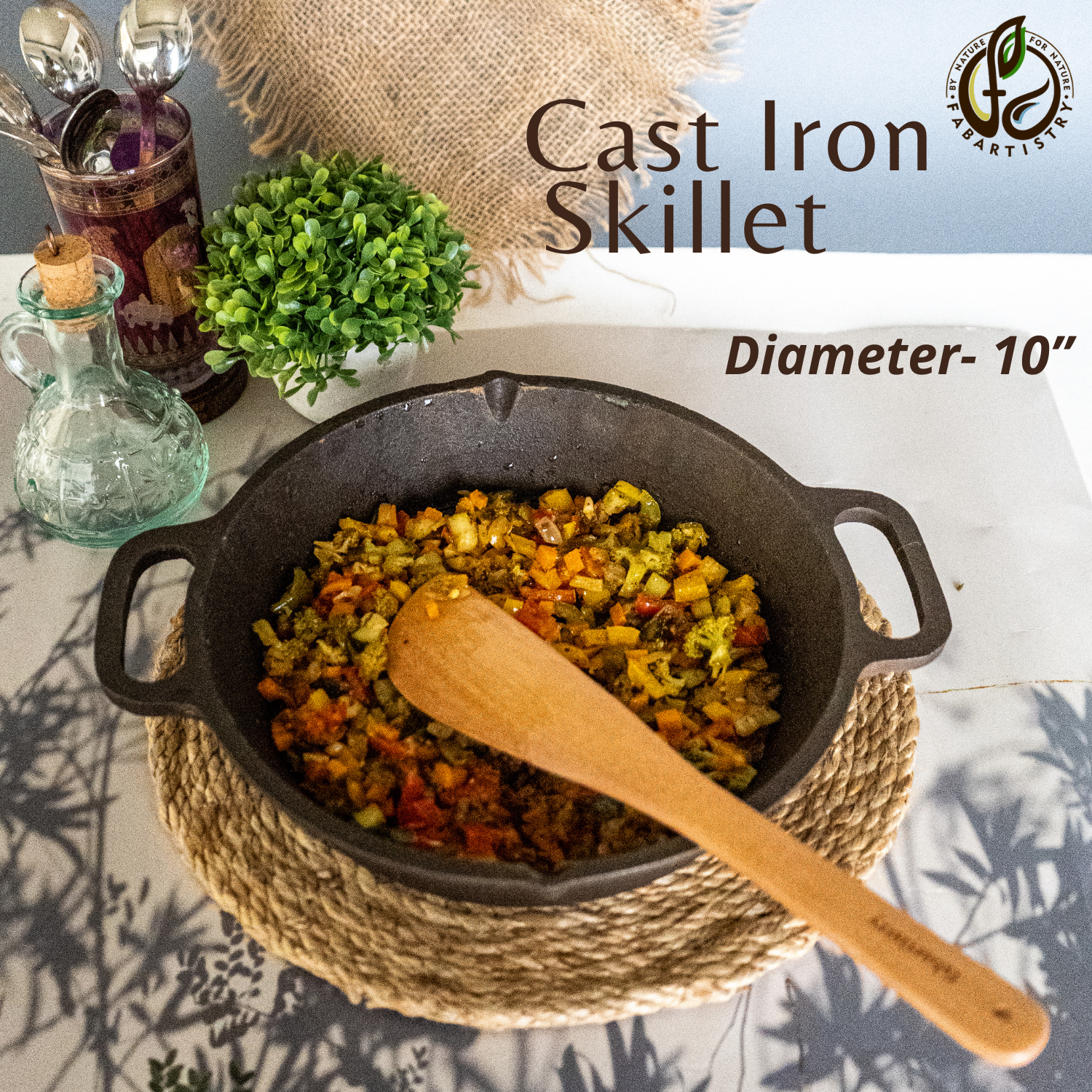 Buy Best 10 Inch Cast Iron Kadai / Kadhai Online at Best Price
