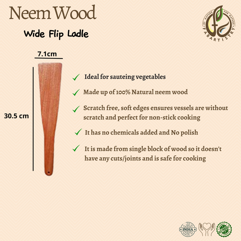 Neem Wood  Flip Dosa Ladle