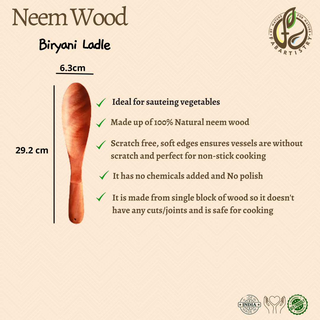 Neem Wood Rice/Biryani Ladle
