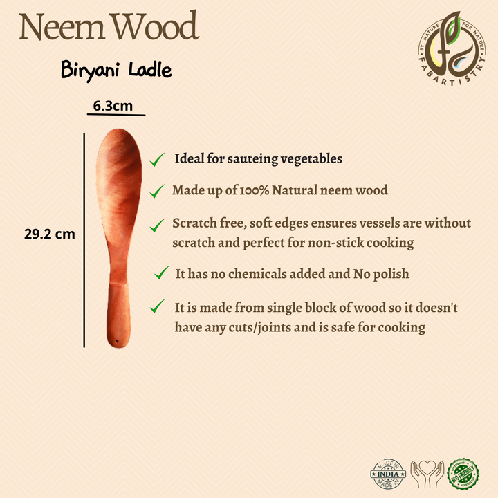 Neem Wood Rice/Biryani Ladle