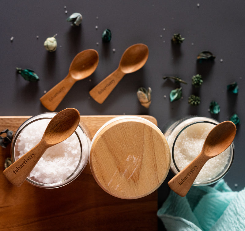 Pure Neem Wood Jar Spoons Pack of 4 (4.3 inches) freeshipping - fabartistry