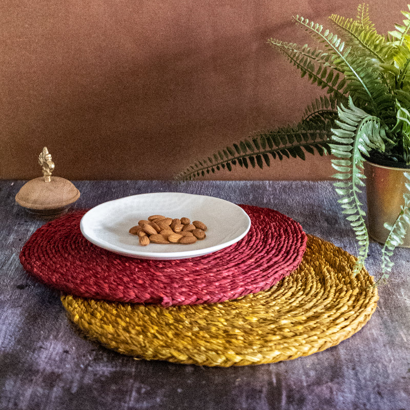 Sabai/River Grass Placemats Red and Yellow Pack of 2