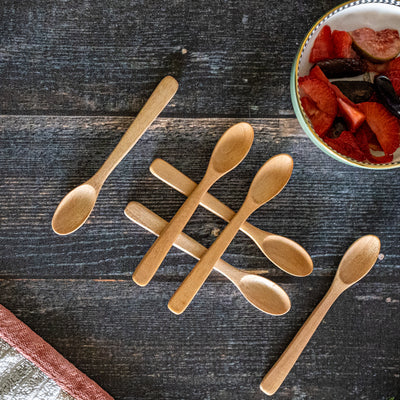 Neem Wood Baby Spoons (Set of 6)