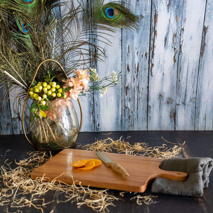 Neem Wood Chopping Board With Handle(Medium)