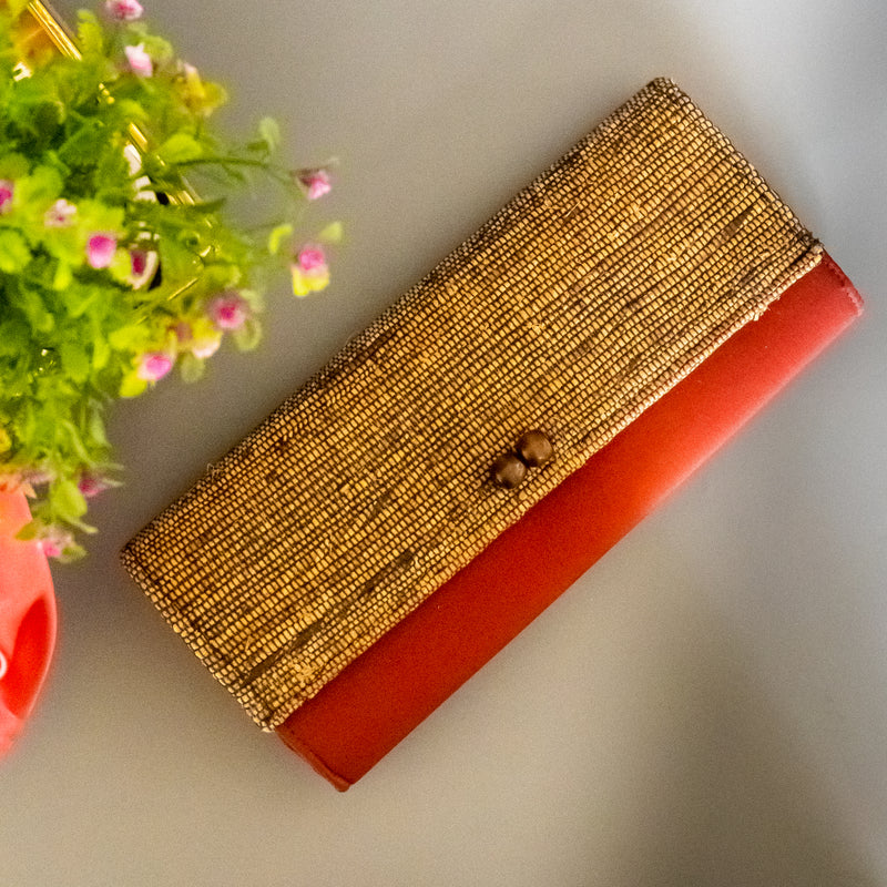 Handmade Clutch for Women Made with Banana Fiber (10*4.5 Inches, Maroon) freeshipping - fabartistry