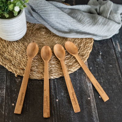 Pure Neem Wood Long Spoon Pack of 4 (7.5 inches) freeshipping - fabartistry