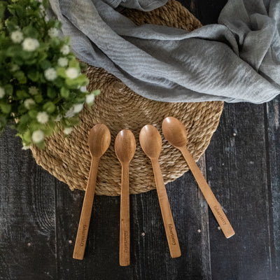 Pure Neem Wood Long Spoon Pack of 4 (7.5 inches) freeshipping - fabartistry