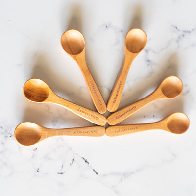 Pure Neem Wood Round Masala Spoon Pack of 6 (3.5 inches) freeshipping - fabartistry