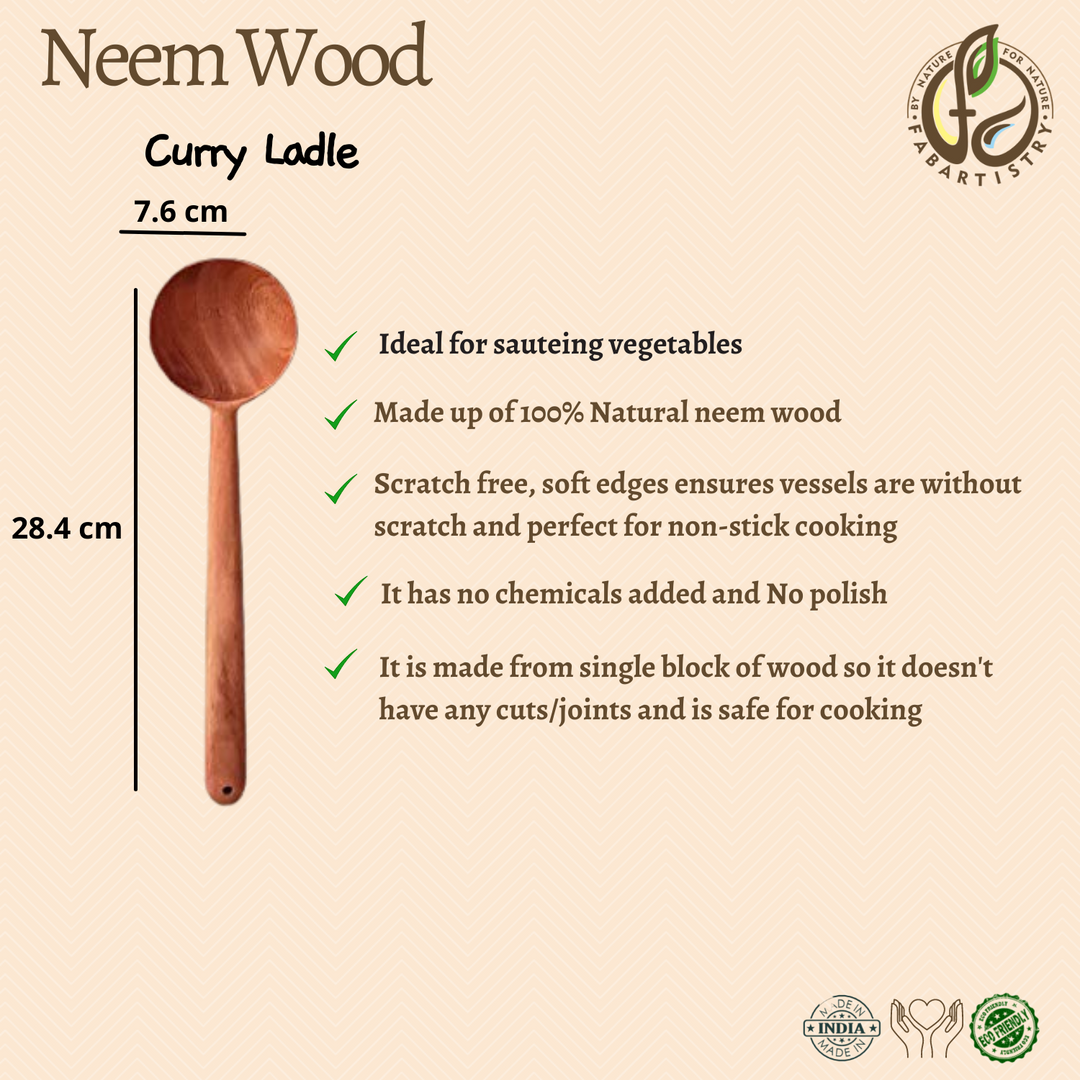 Neem Wood Curry Ladle