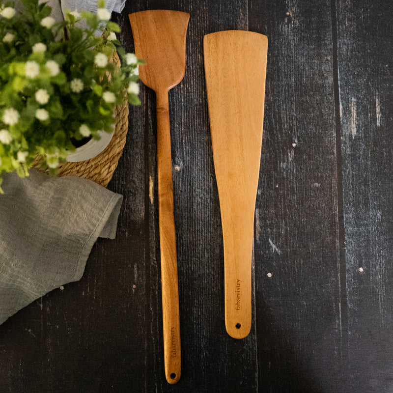Pure Neem Wood Kitchen Dosa/Flipping Ladles (Pack of 2) freeshipping - fabartistry