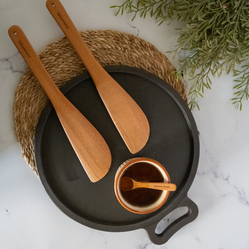 Pure Neem Wood Kitchen Sauté Ladles Pack of 2 freeshipping - fabartistry