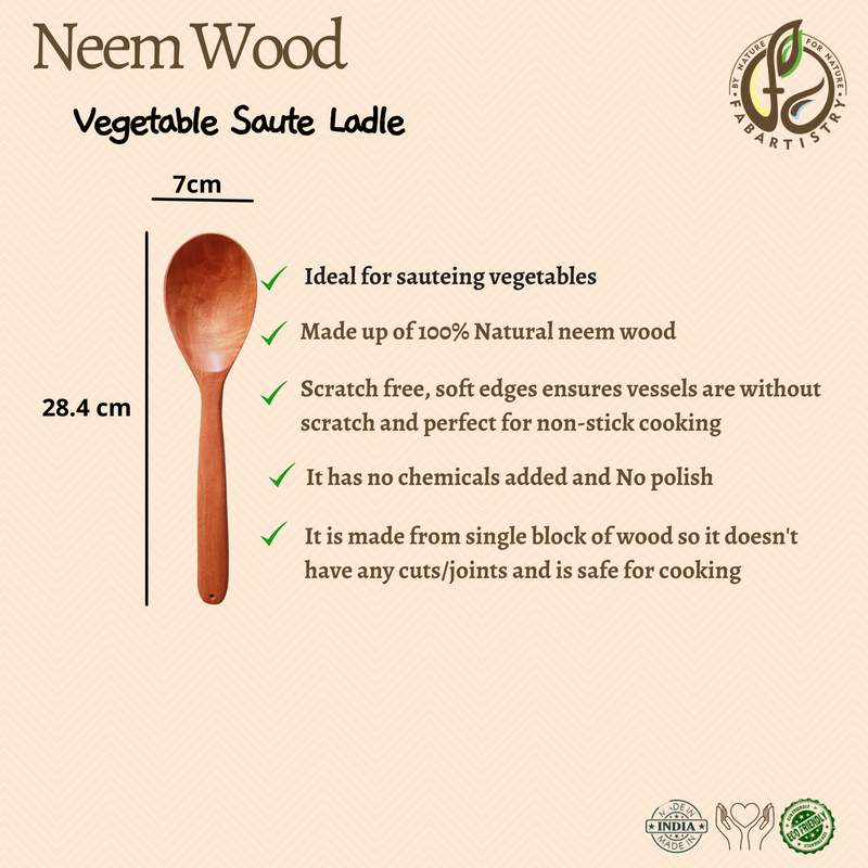 Neem Wood Vegetable (Medium) Ladle