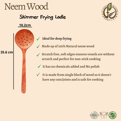 Neem Wood Skimmer Ladle
