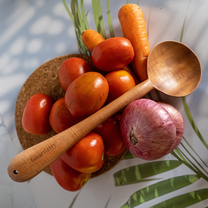 Neem Wood Vegetable(Oval)Ladle
