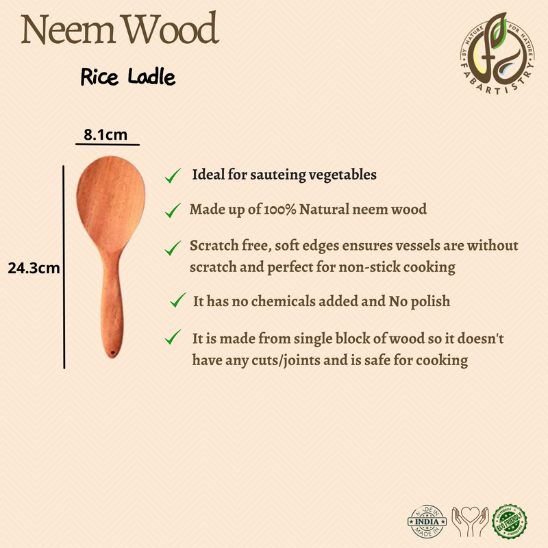 Neem Wood Rice Ladle