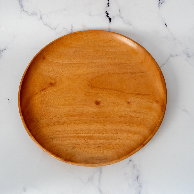 Buy Pure Neem Wood Dinner Plate 11 Inch - Fabartistry