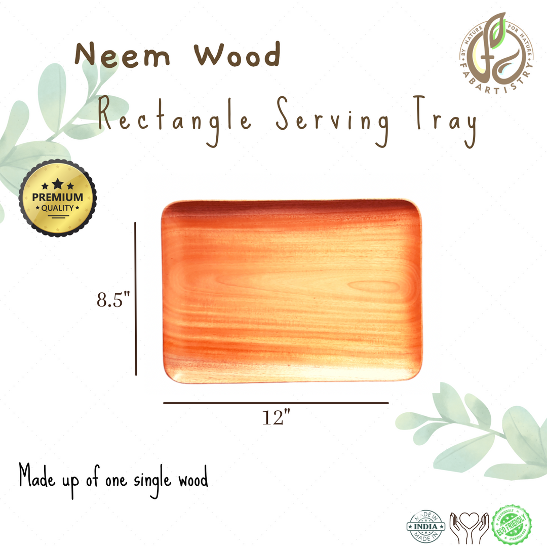 Neem Wood Serving Tray (Rectangle)