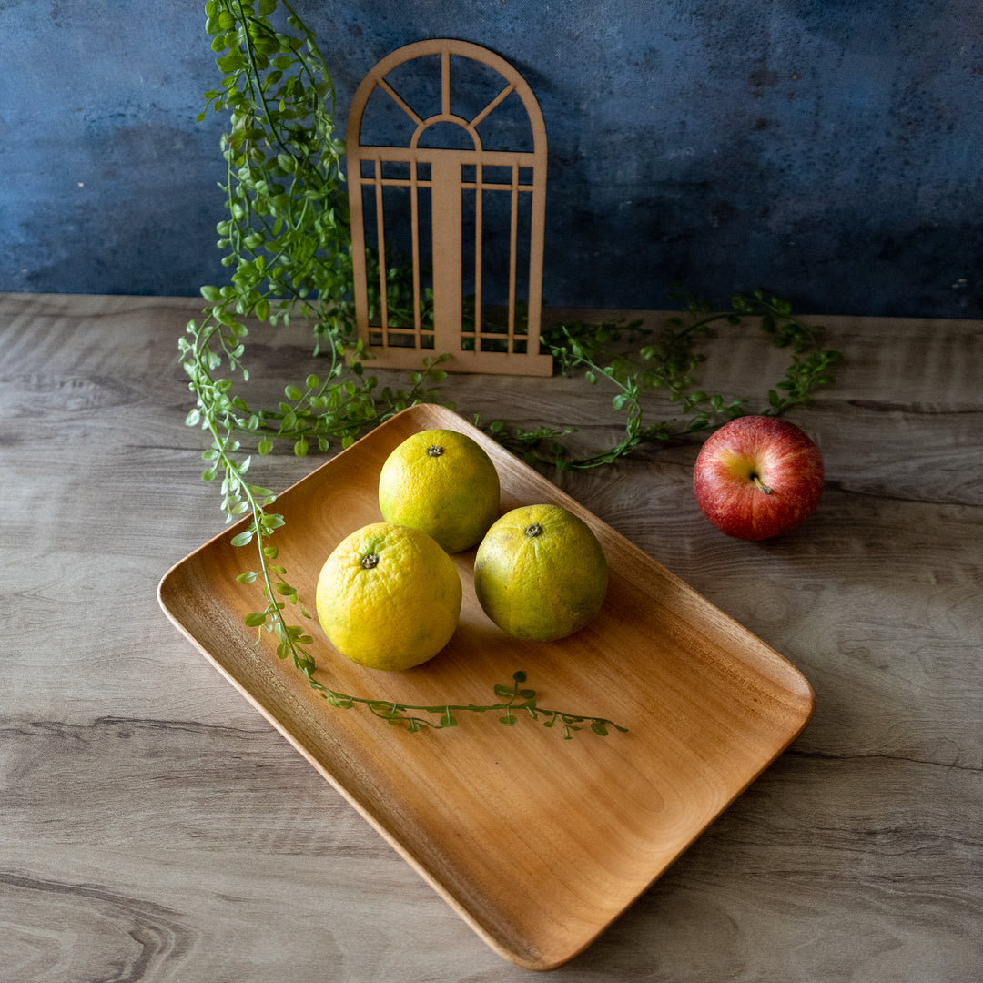 Neem Wood Tray/Serving Plate (Set of 2 )