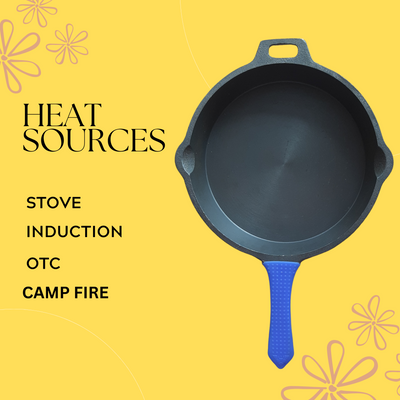 Cast Iron Skillet with Silicon grip(8.75 Inches)